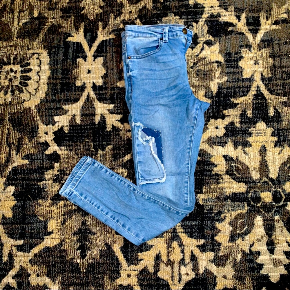 patchwork skinny jeans!!!
